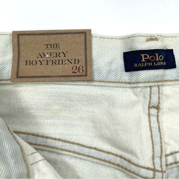 Polo Ralph Lauren Avery Boyfriend White Paint Splatter Jeans - Picture 6 of 10